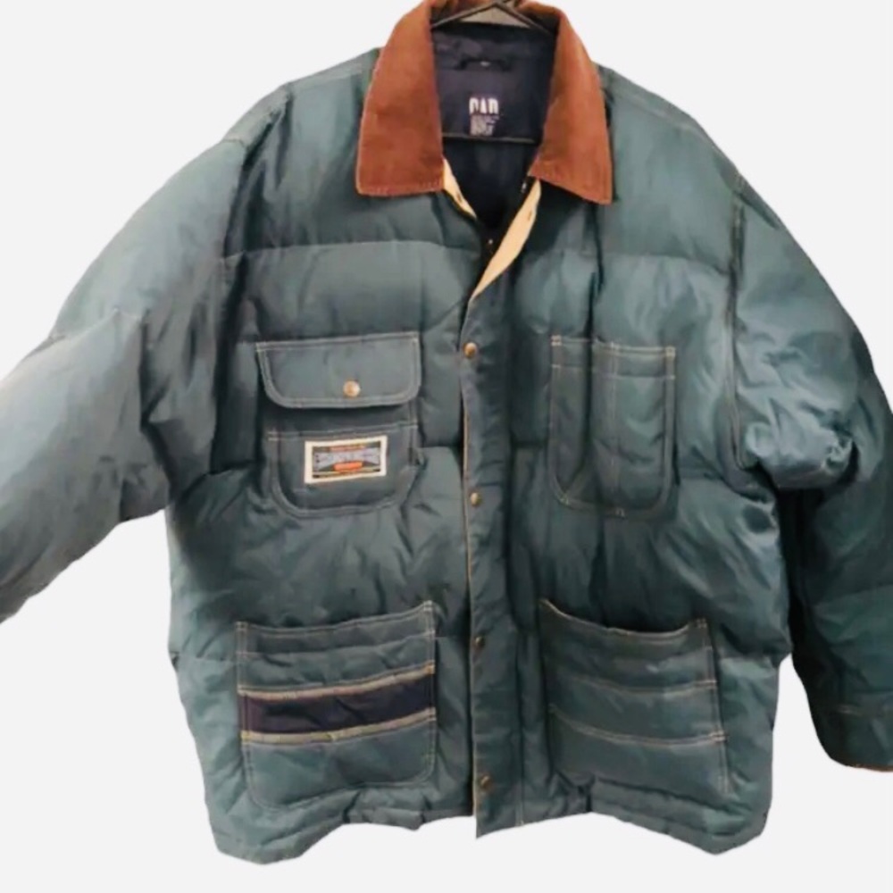 Rare Gap vintage 90s Gap downhill Olympic Ski Jacket- green-Downhill Slalom- L